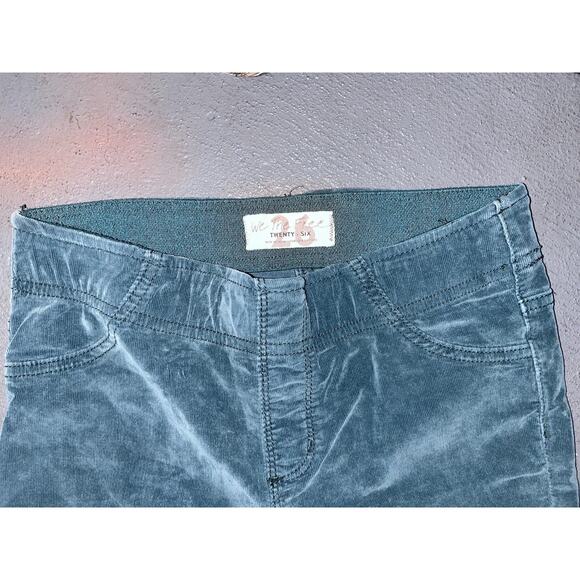 We The Free Jayden Pants Size 26 Green High Rise Flare Corduroy Hippie 70s Retro - Picture 3 of 8